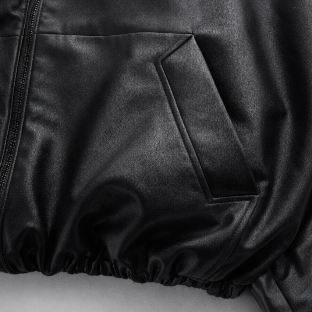 Hooded Leather Jacket