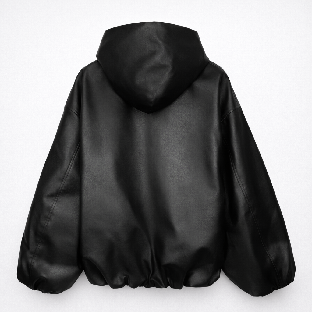 Hooded Leather Jacket